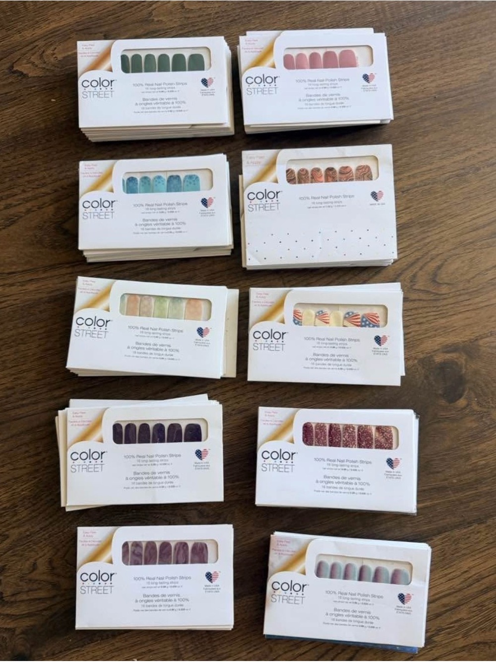 100 sets/ Color Street Nail Strips Assorted Colors - Vegan Nail Polish Strip